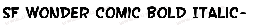 SF Wonder Comic Bold Italic字体转换